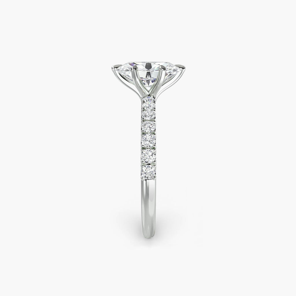 Bianca Solitaire Diamond Ring with Side Stones