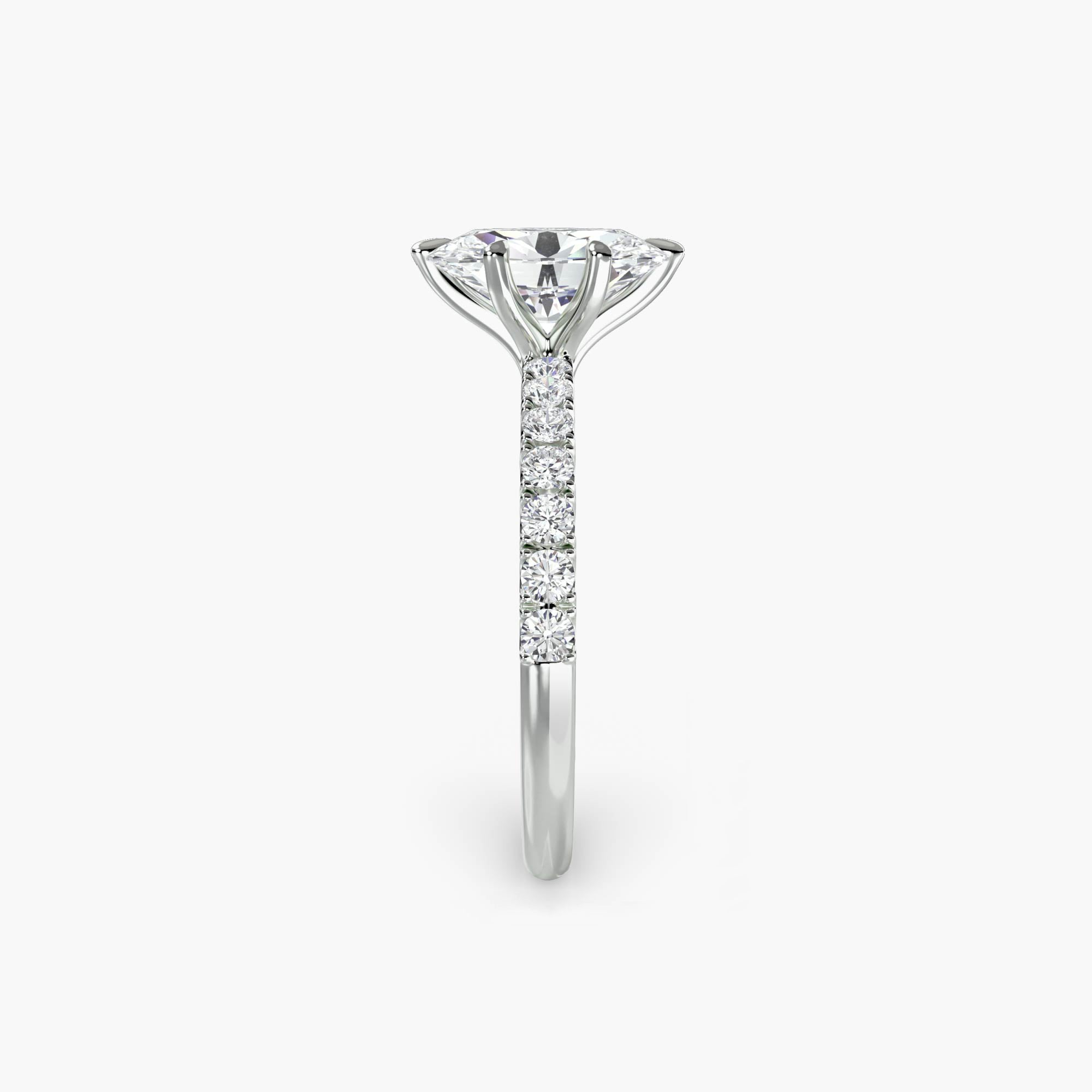 Bianca Solitaire Diamond Ring with Side Stones