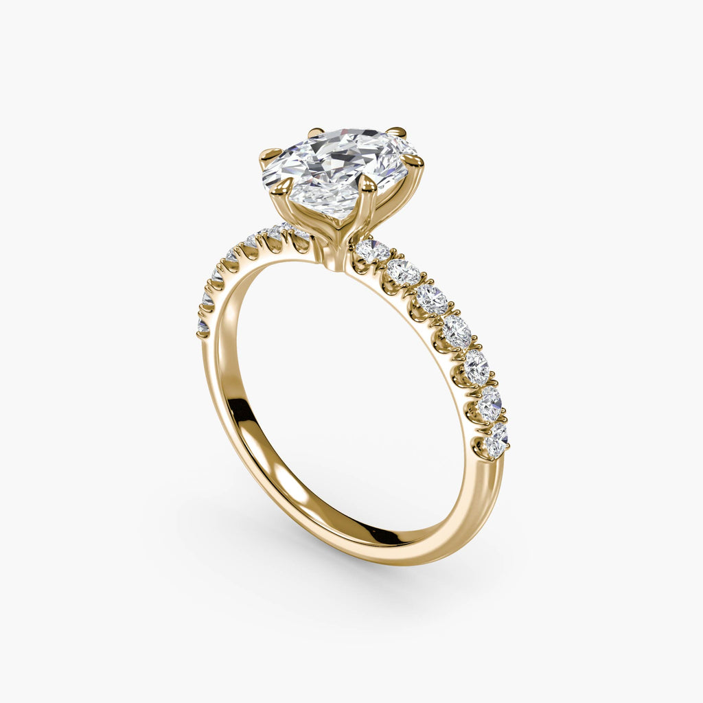 Bianca Solitaire Diamond Ring with Side Stones