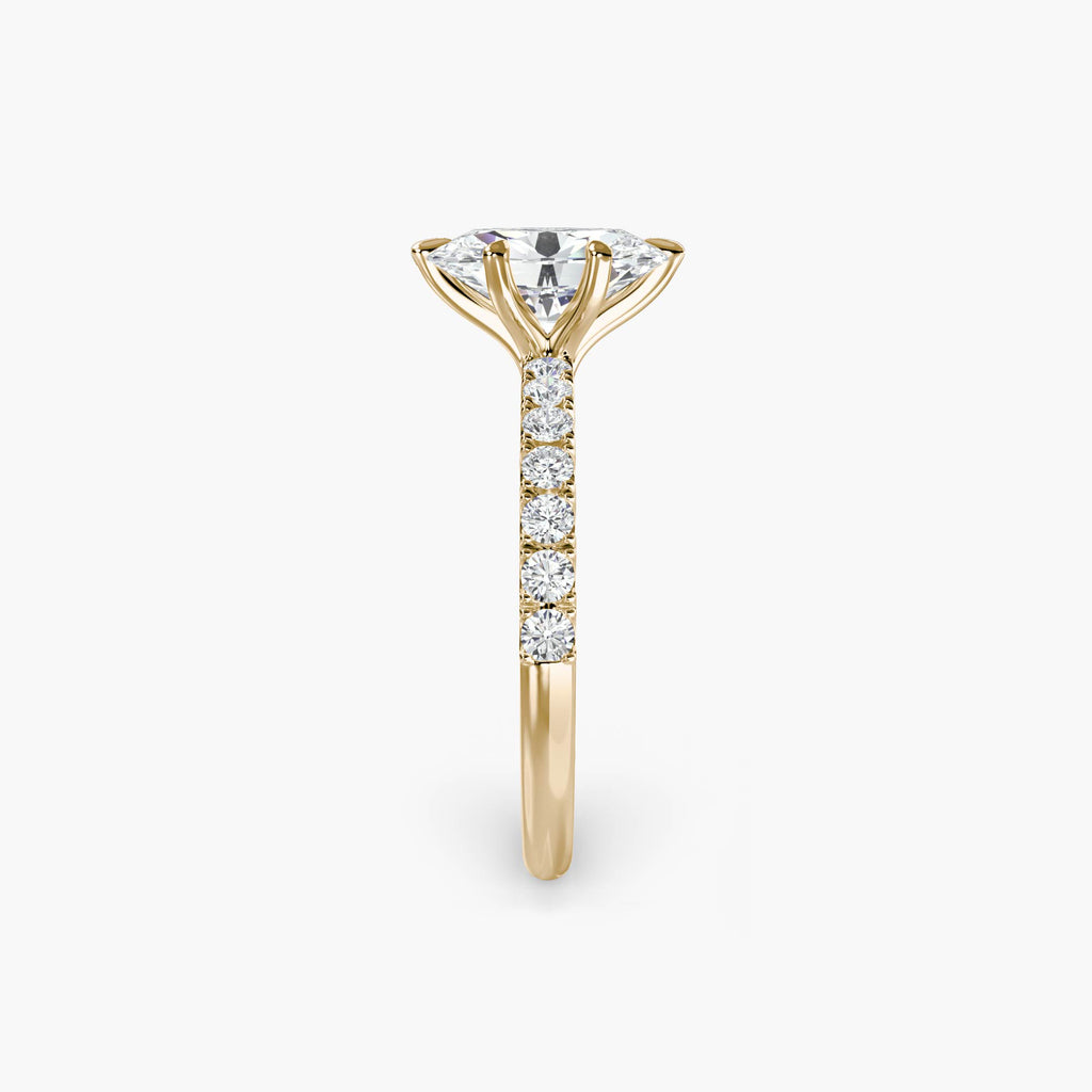 Bianca Solitaire Diamond Ring with Side Stones