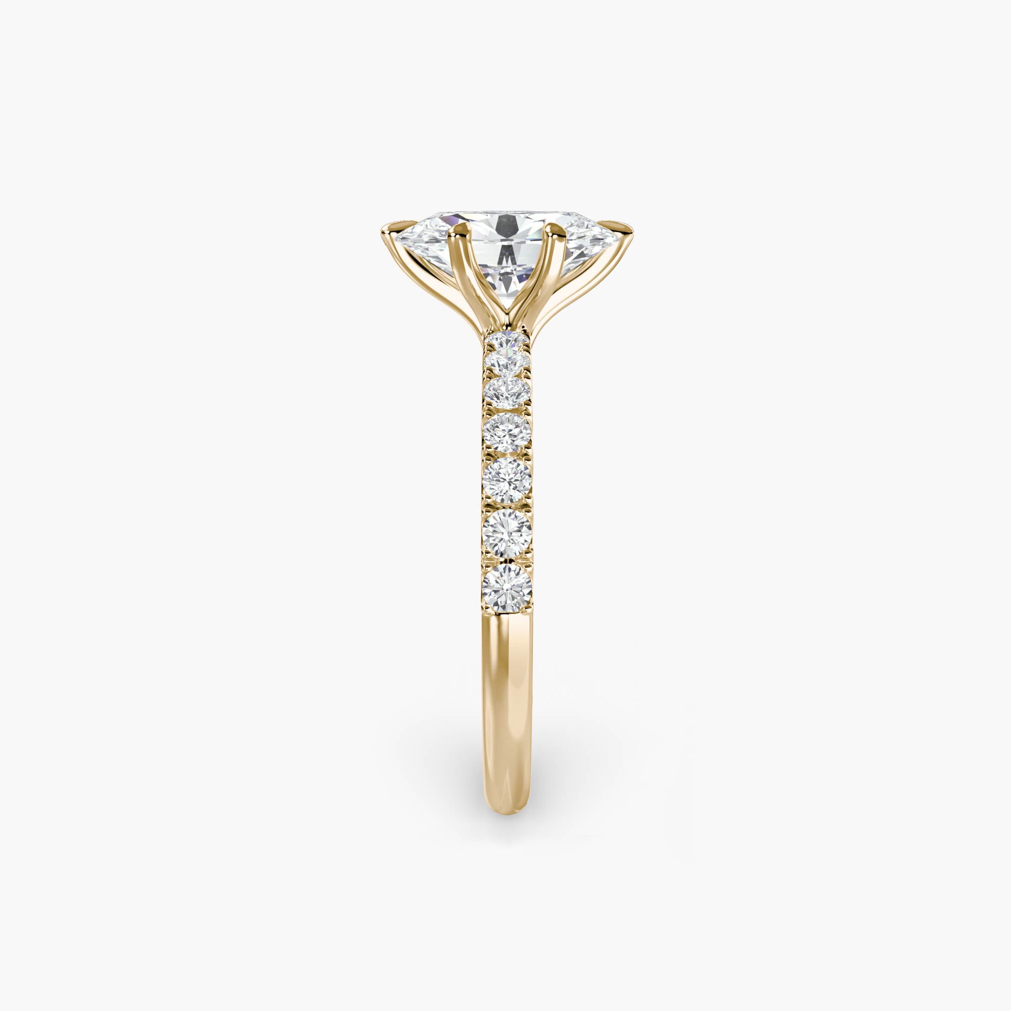 Bianca Solitaire Diamond Ring with Side Stones