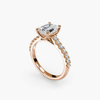 Gabriella Solitaire Diamond Ring with Side Stones