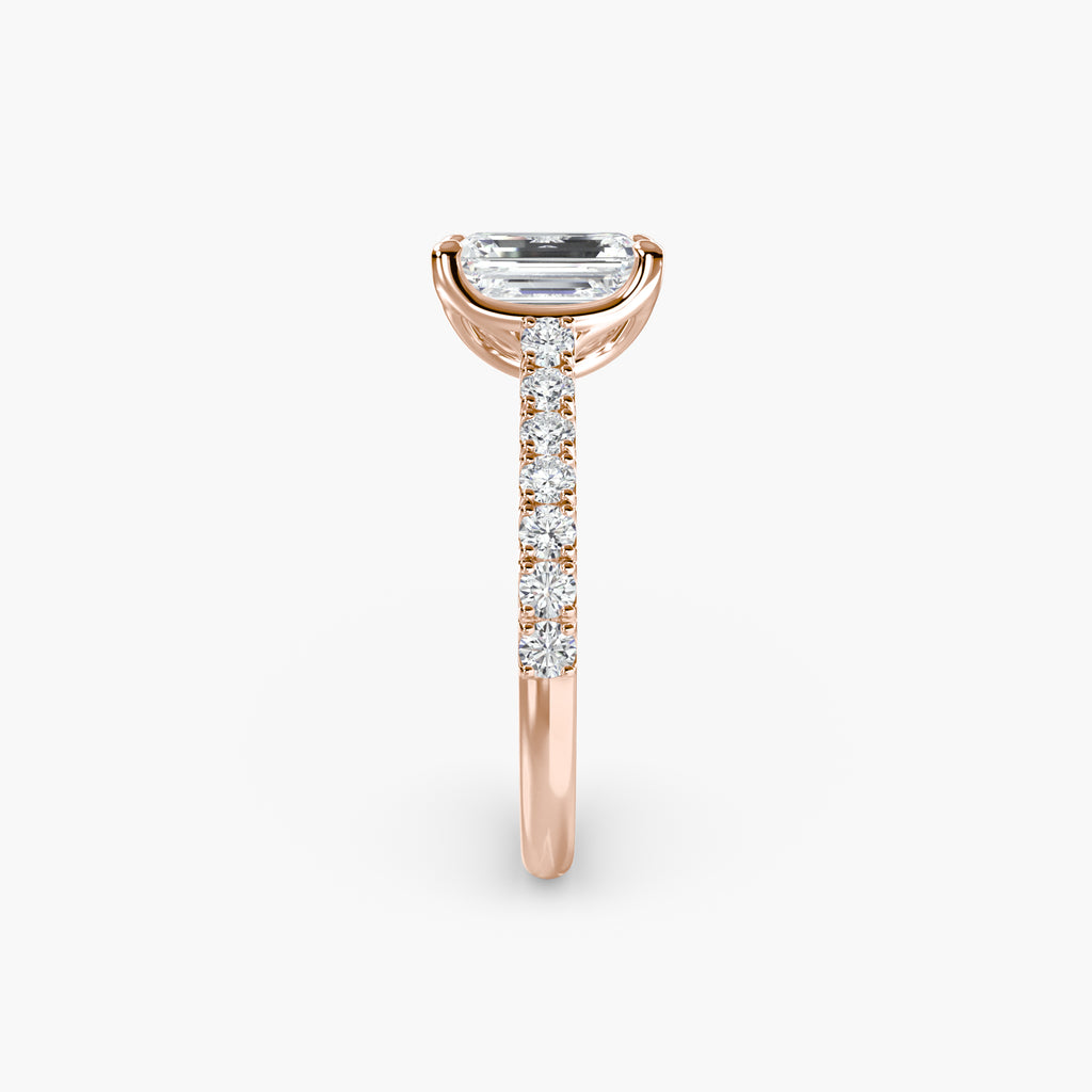 Gabriella Solitaire Diamond Ring with Side Stones