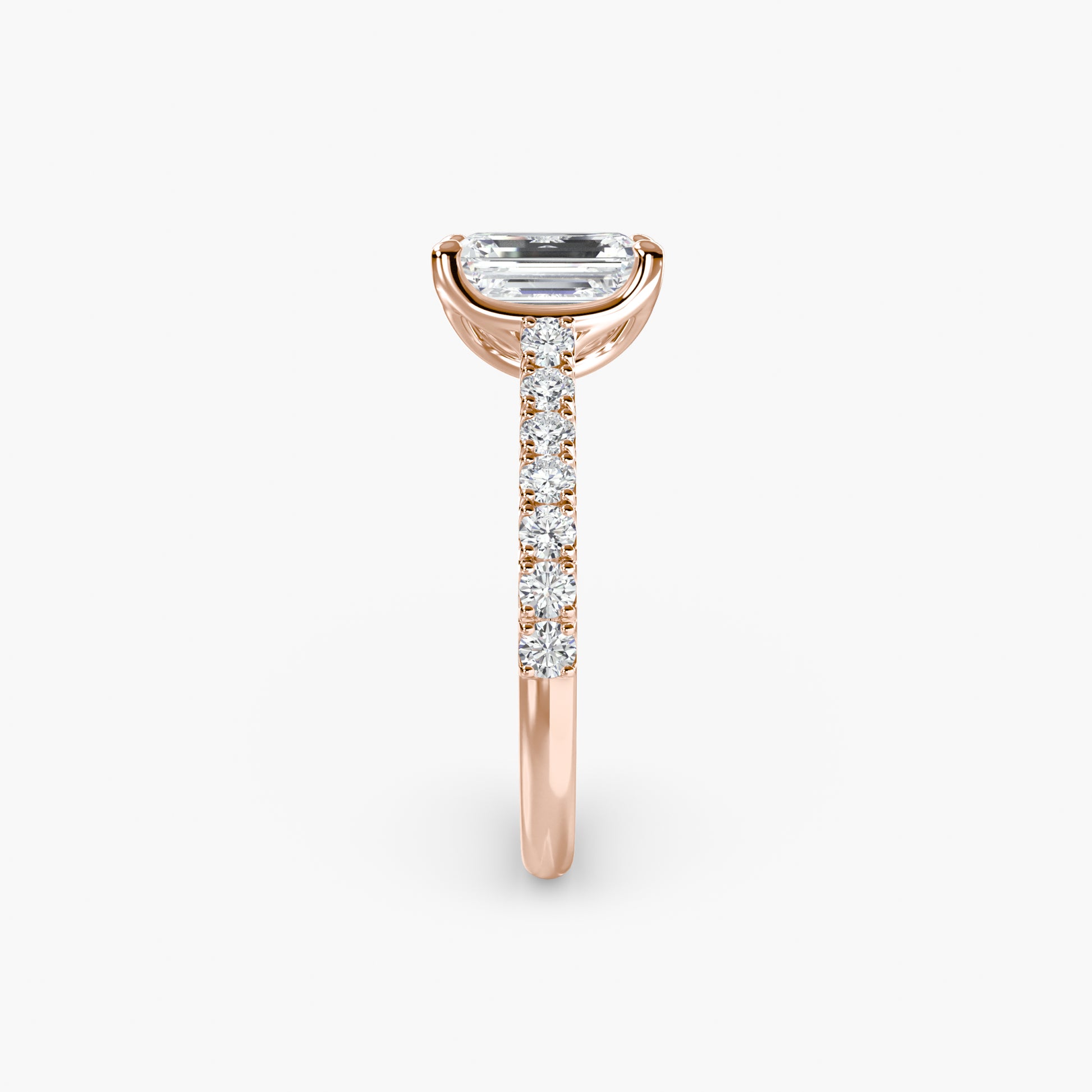 Gabriella Solitaire Diamond Ring with Side Stones