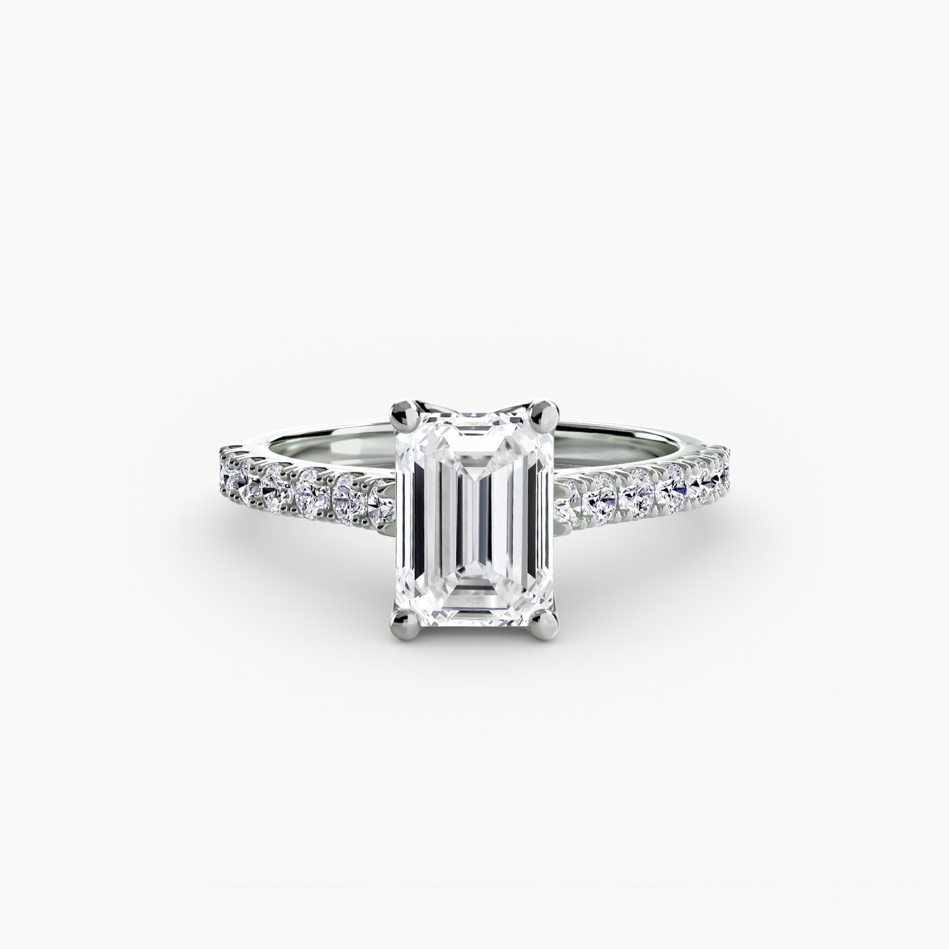 Gabriella Solitaire Diamond Ring with Side Stones