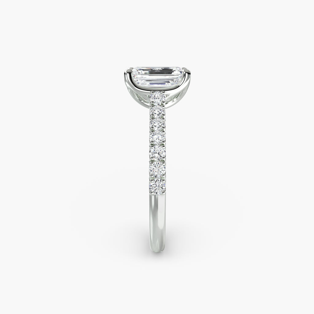 Gabriella Solitaire Diamond Ring with Side Stones