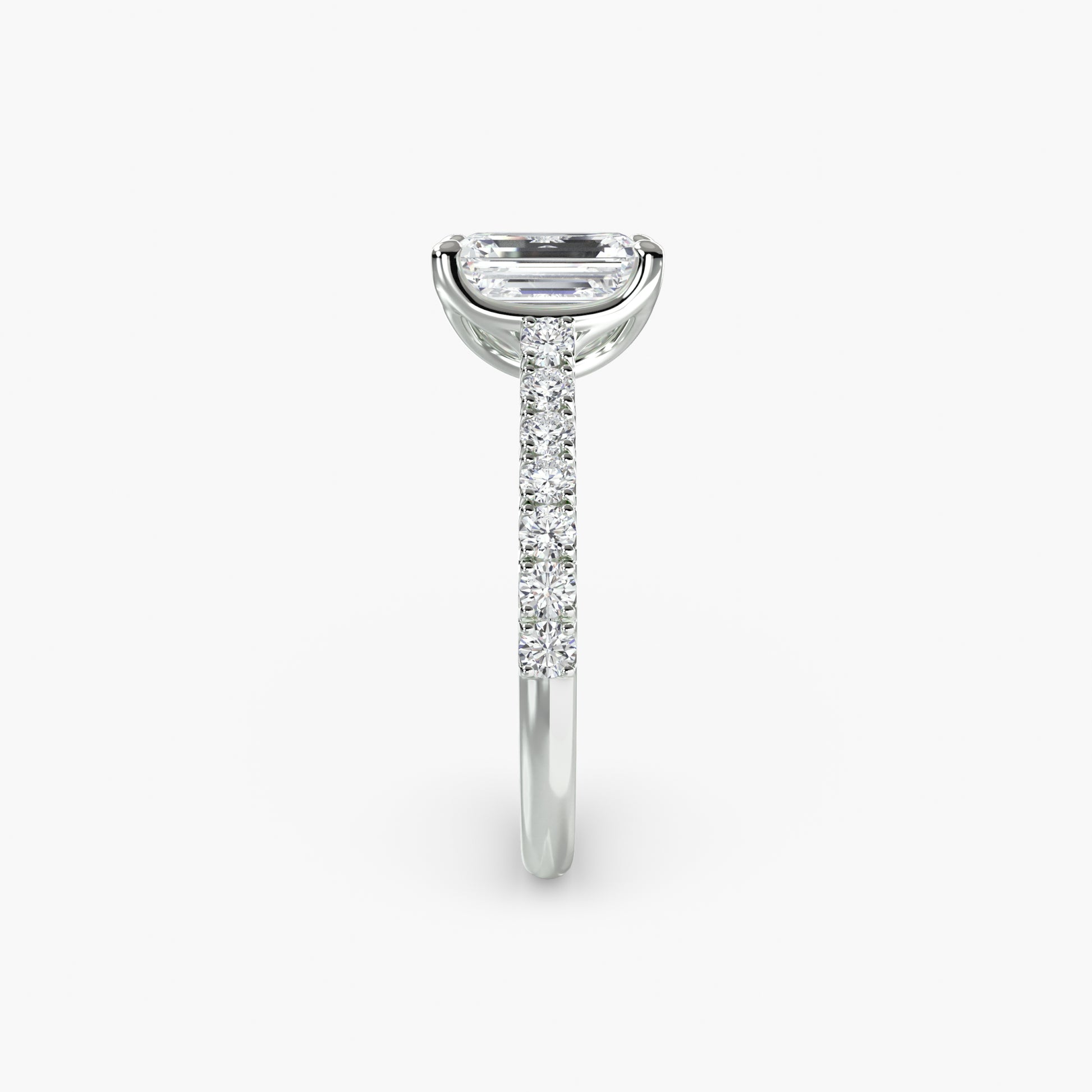 Gabriella Solitaire Diamond Ring with Side Stones