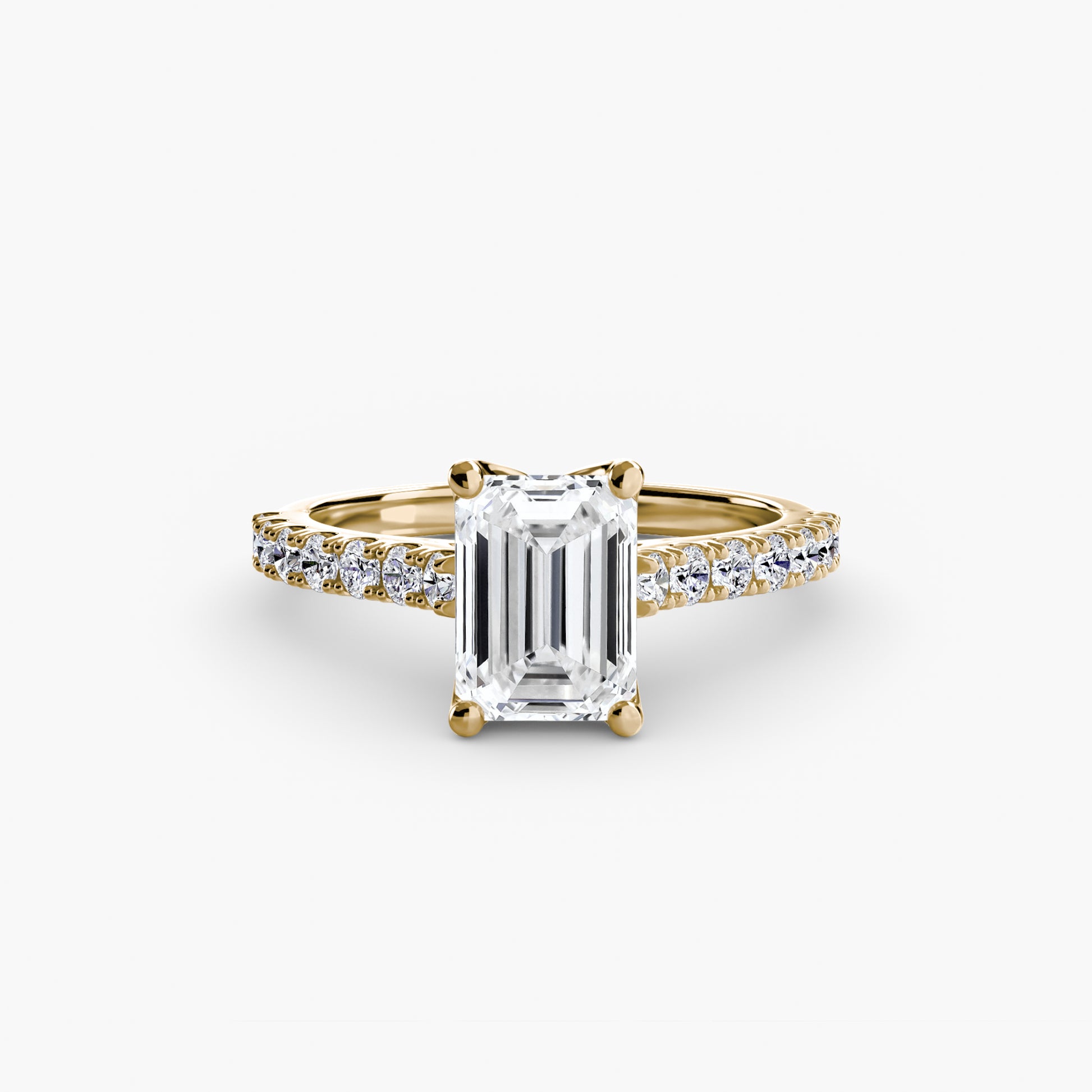 Gabriella Solitaire Diamond Ring with Side Stones
