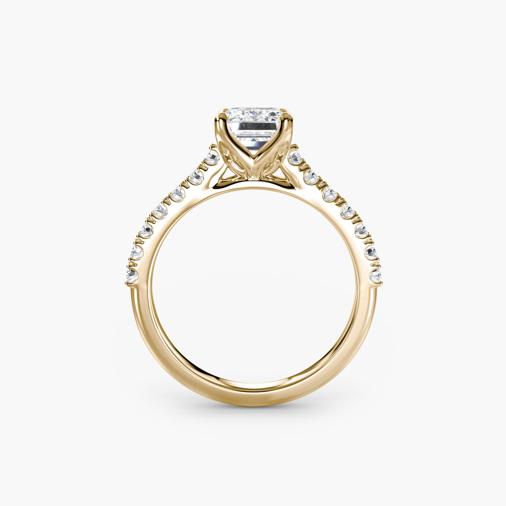 Gabriella Solitaire Diamond Ring with Side Stones