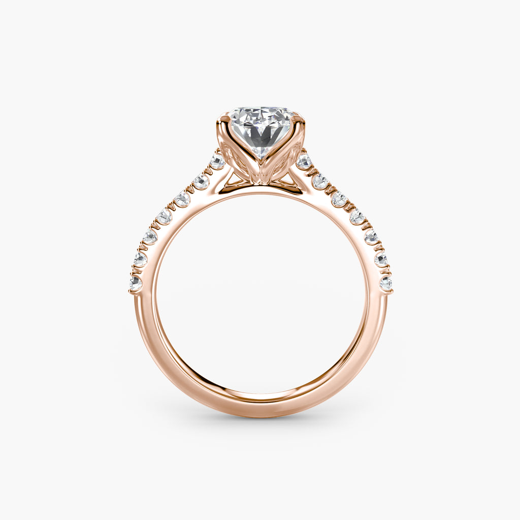Gabriella Solitaire Diamond Ring with Side Stones