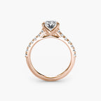 Gabriella Solitaire Diamond Ring with Side Stones