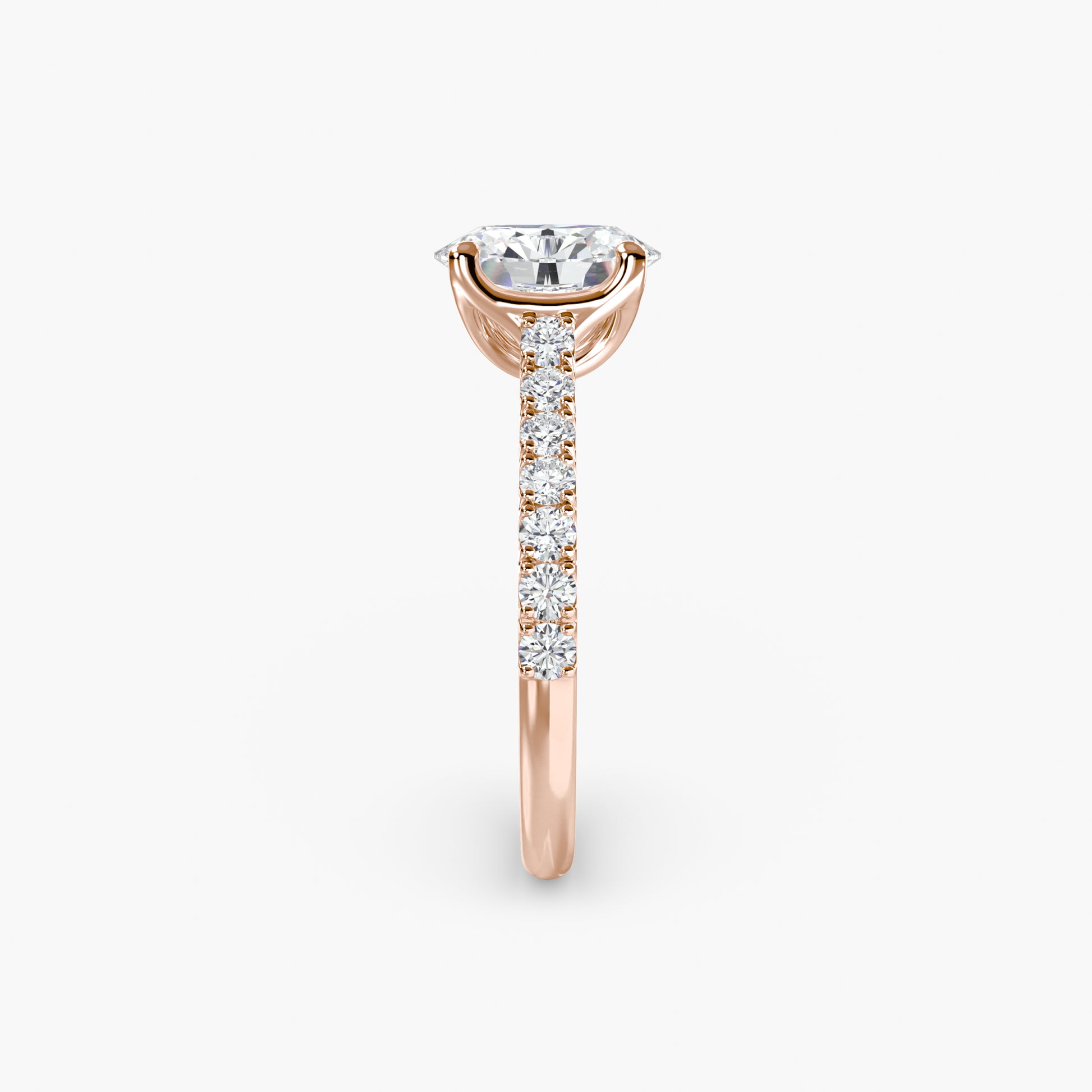 Gabriella Solitaire Diamond Ring with Side Stones