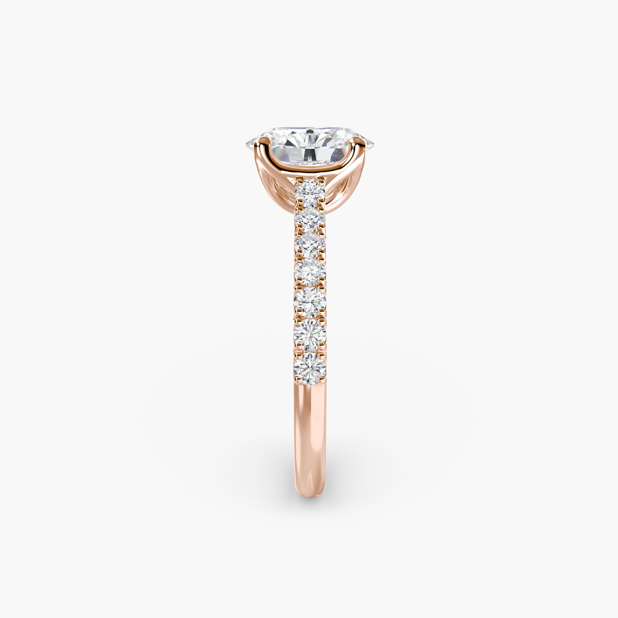 Gabriella Solitaire Diamond Ring with Side Stones