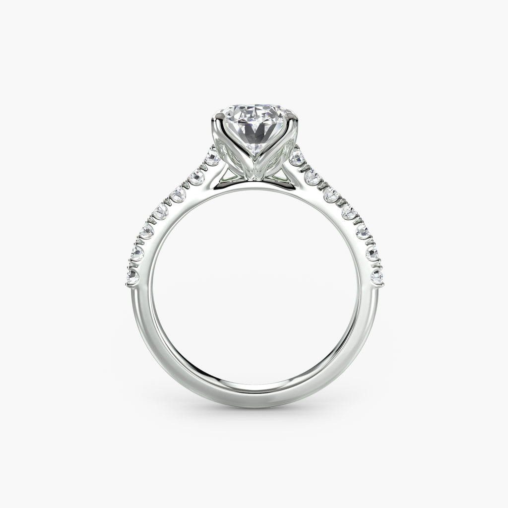 Gabriella Solitaire Diamond Ring with Side Stones