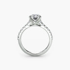 Gabriella Solitaire Diamond Ring with Side Stones