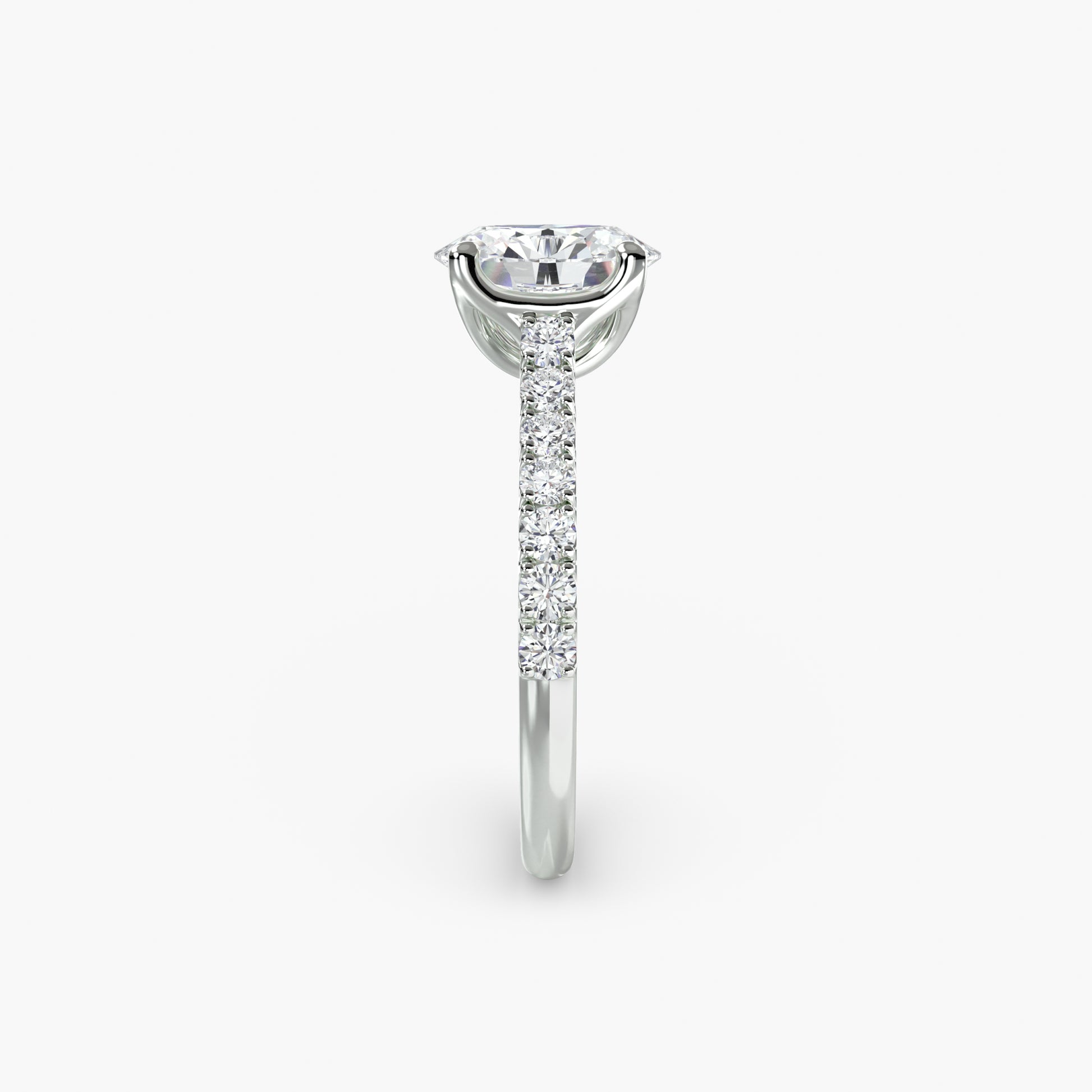 Gabriella Solitaire Diamond Ring with Side Stones