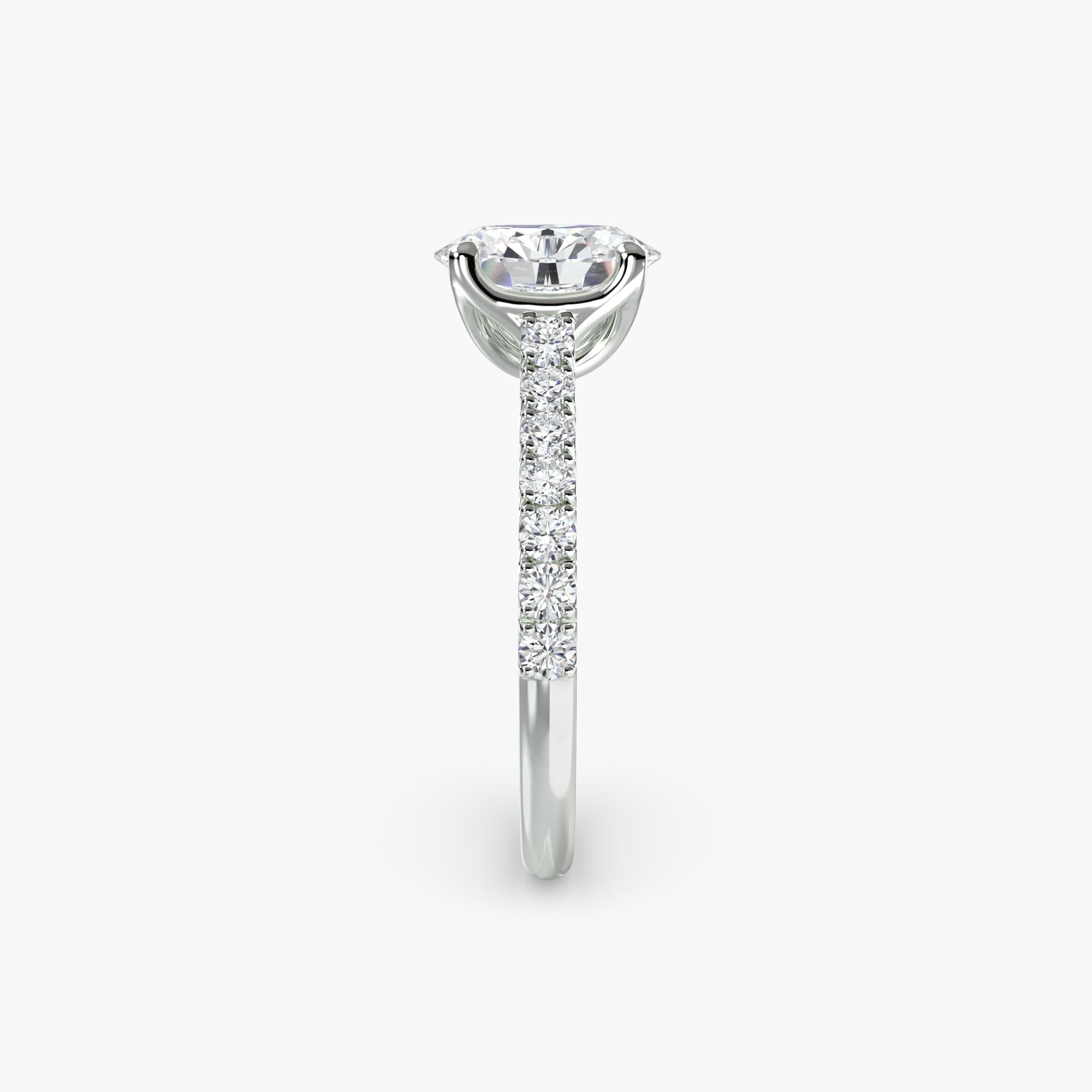 Gabriella Solitaire Diamond Ring with Side Stones
