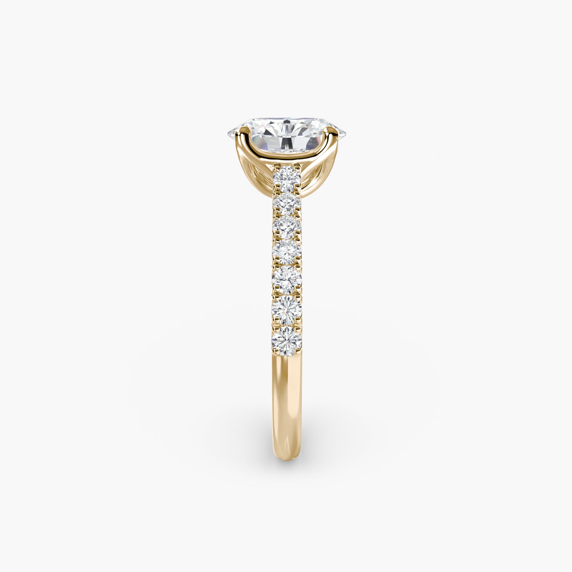 Gabriella Solitaire Diamond Ring with Side Stones