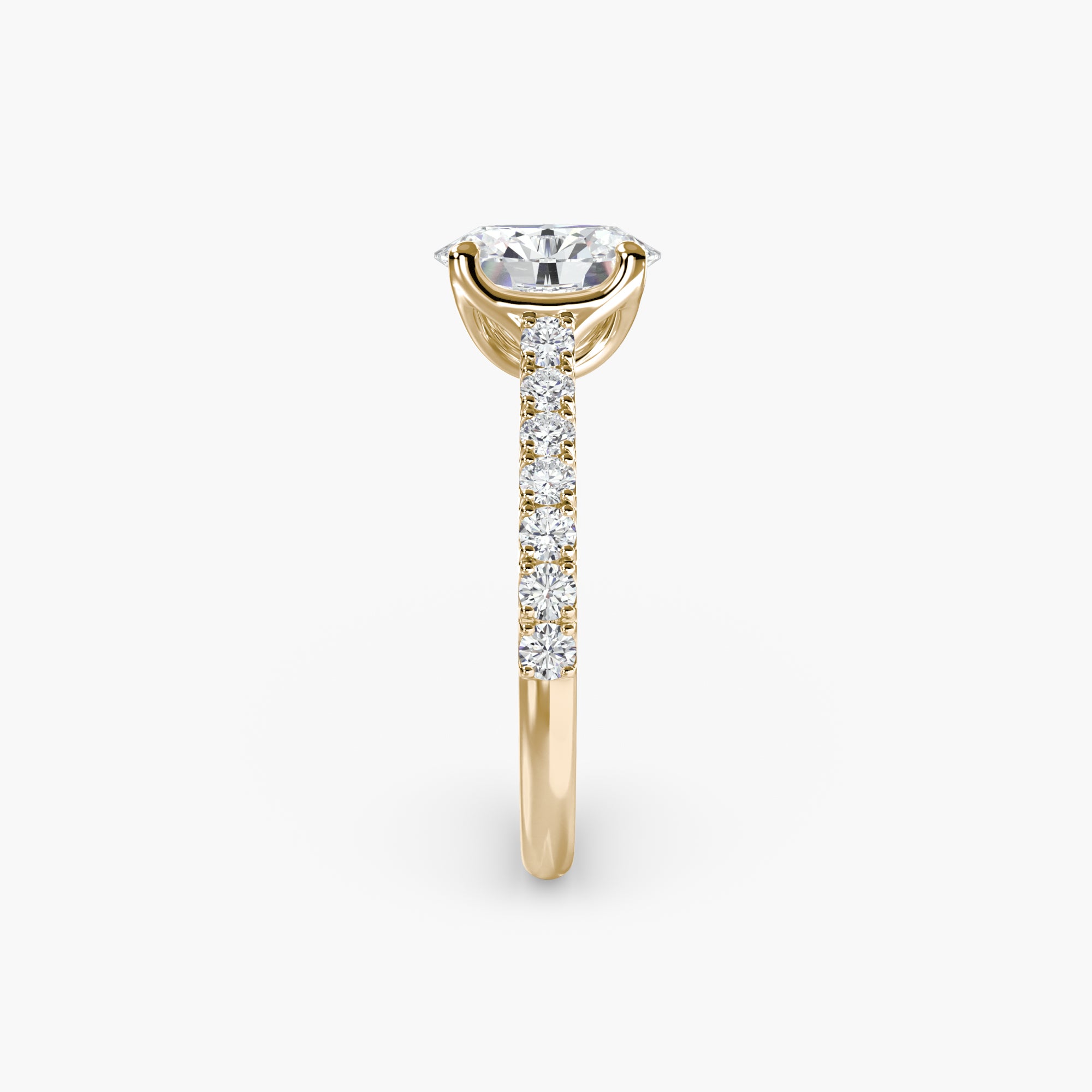 Gabriella Solitaire Diamond Ring with Side Stones