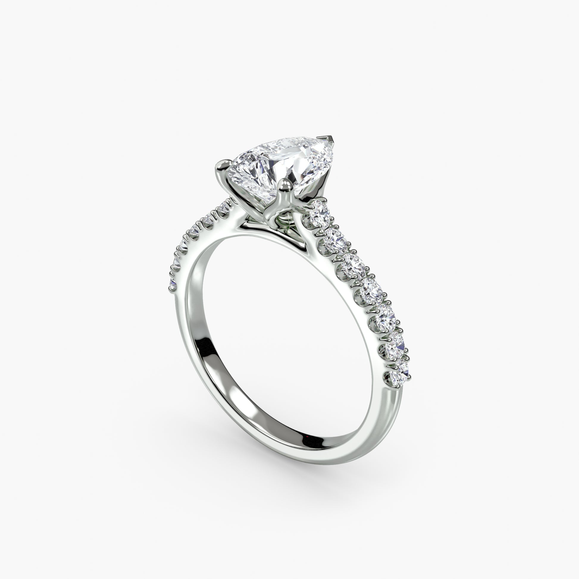Gabriella Solitaire Diamond Ring with Side Stones