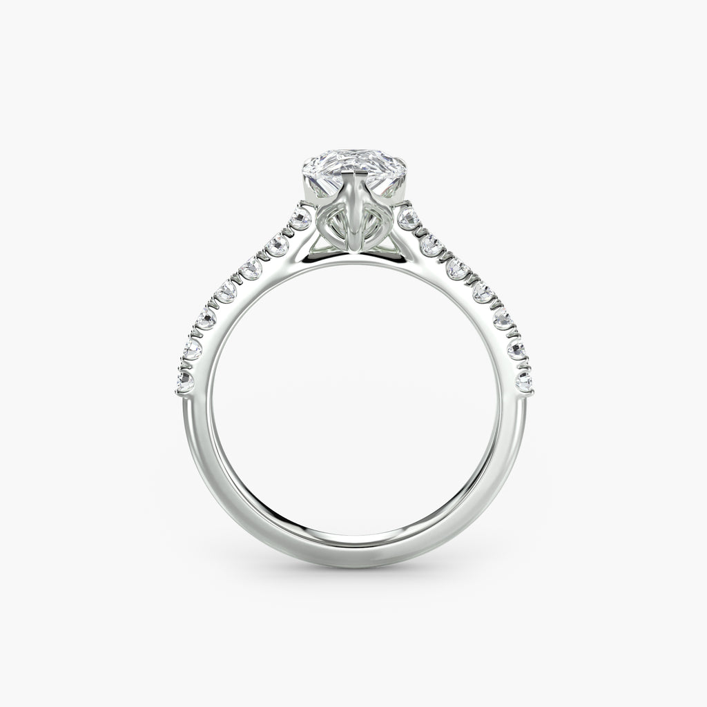 Gabriella Solitaire Diamond Ring with Side Stones