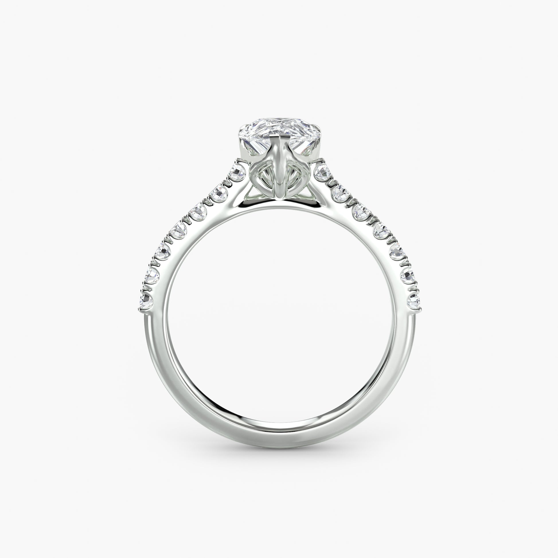 Gabriella Solitaire Diamond Ring with Side Stones