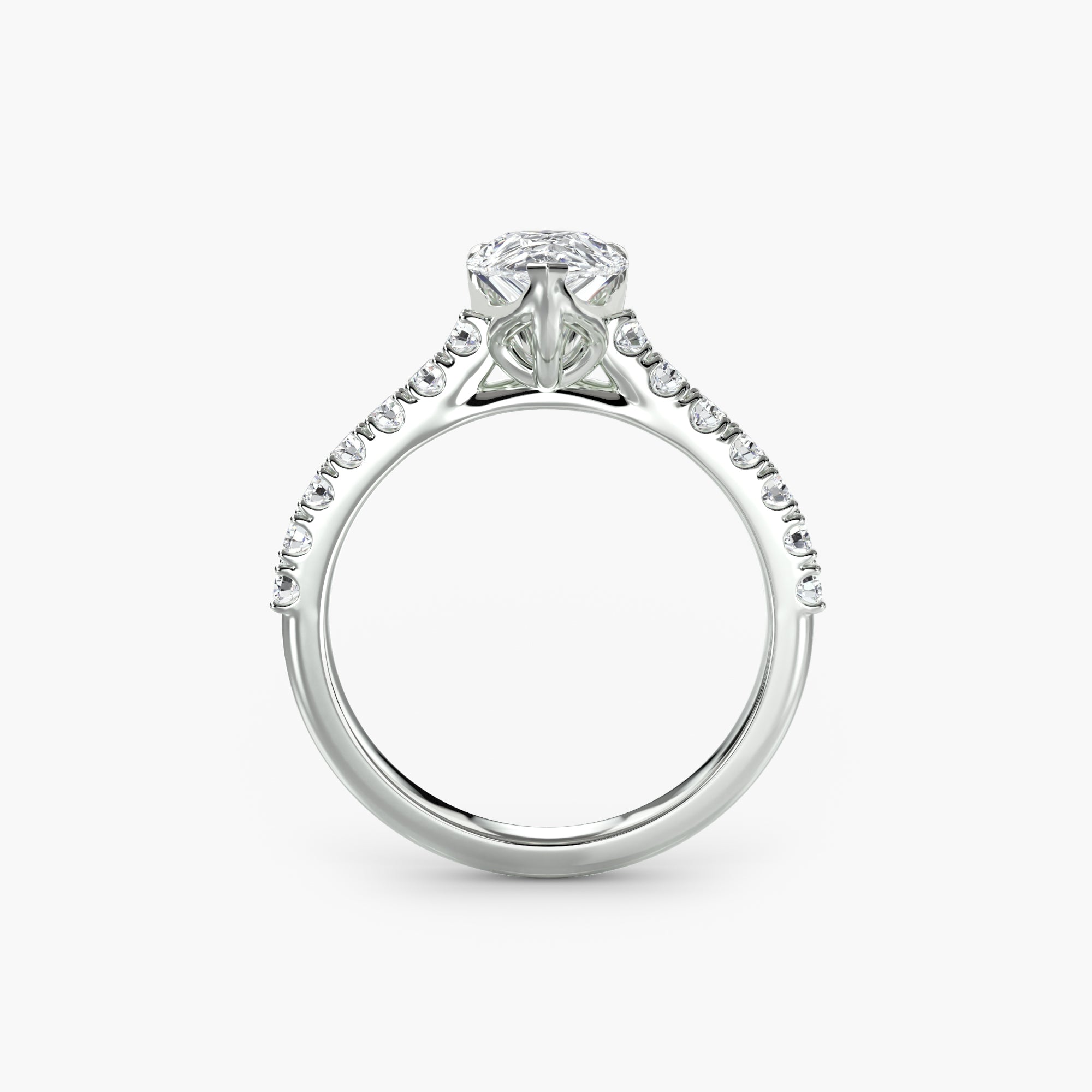 Gabriella Solitaire Diamond Ring with Side Stones