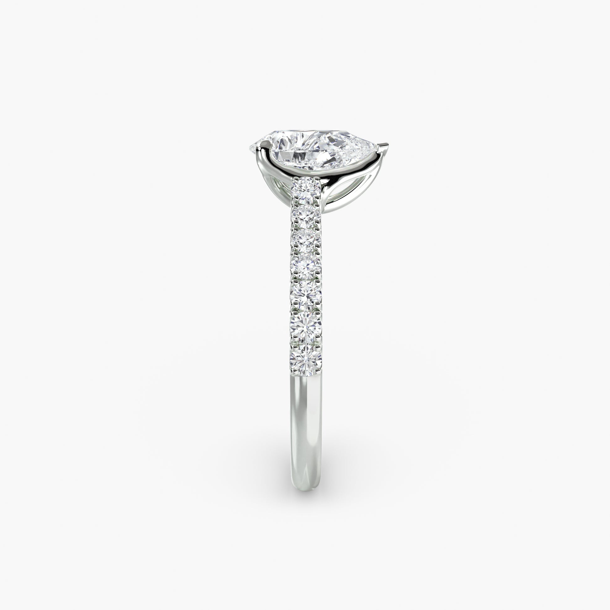 Gabriella Solitaire Diamond Ring with Side Stones