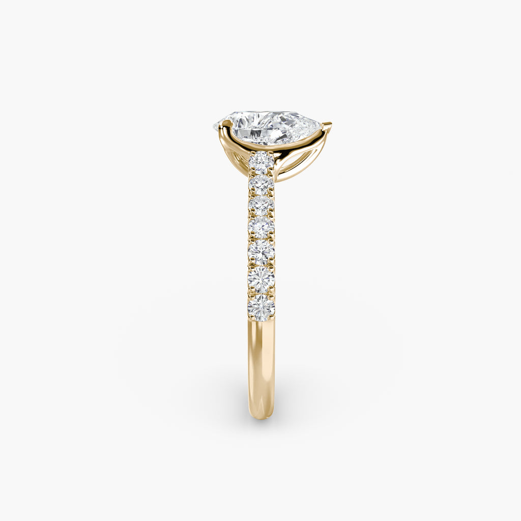Gabriella Solitaire Diamond Ring with Side Stones