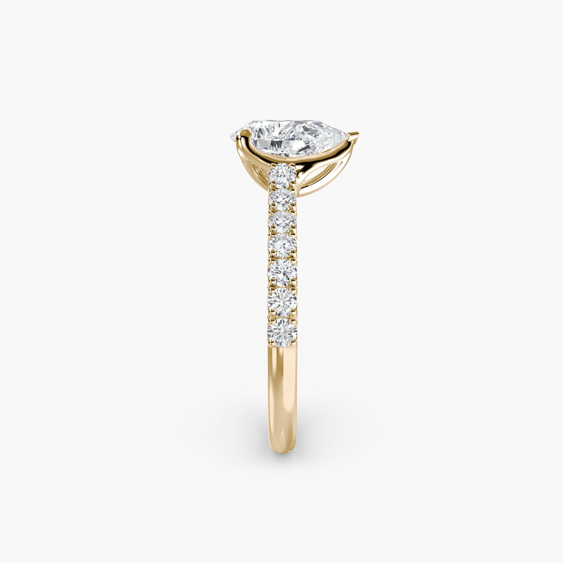 Gabriella Solitaire Diamond Ring with Side Stones