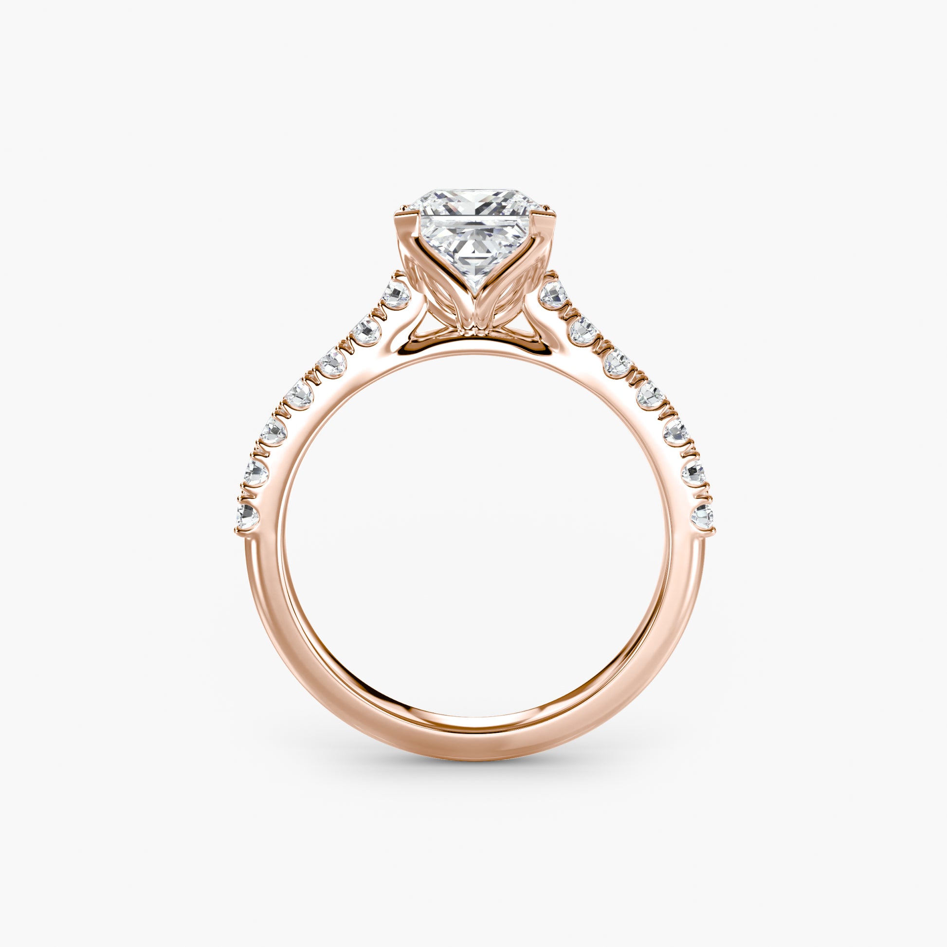 Gabriella Solitaire Diamond Ring with Side Stones