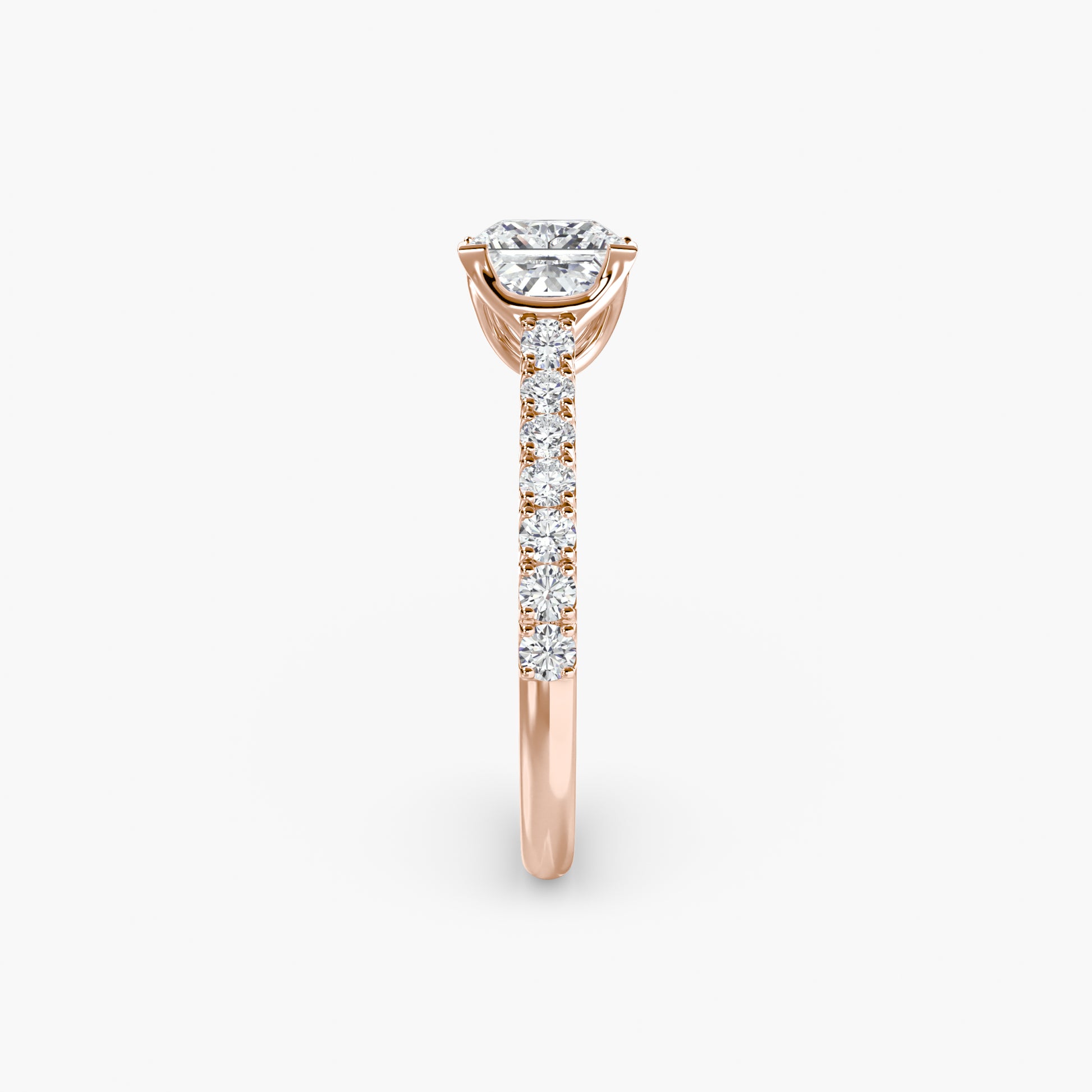 Gabriella Solitaire Diamond Ring with Side Stones