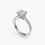 Gabriella Solitaire Diamond Ring with Side Stones
