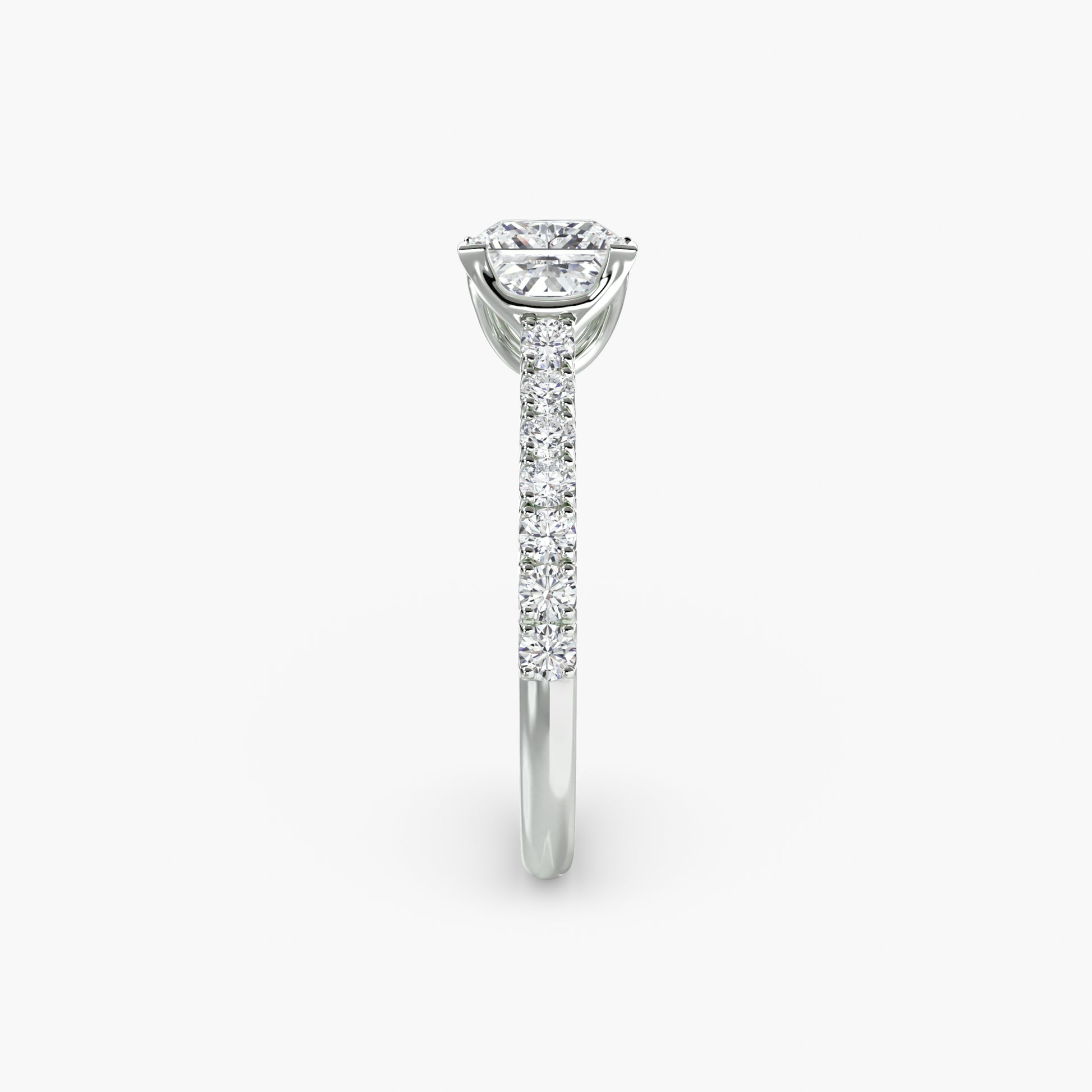 Gabriella Solitaire Diamond Ring with Side Stones