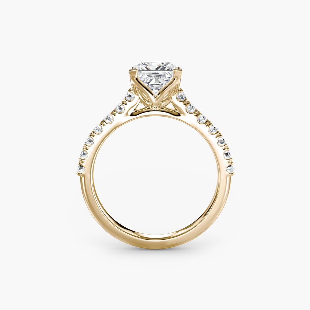Gabriella Solitaire Diamond Ring with Side Stones