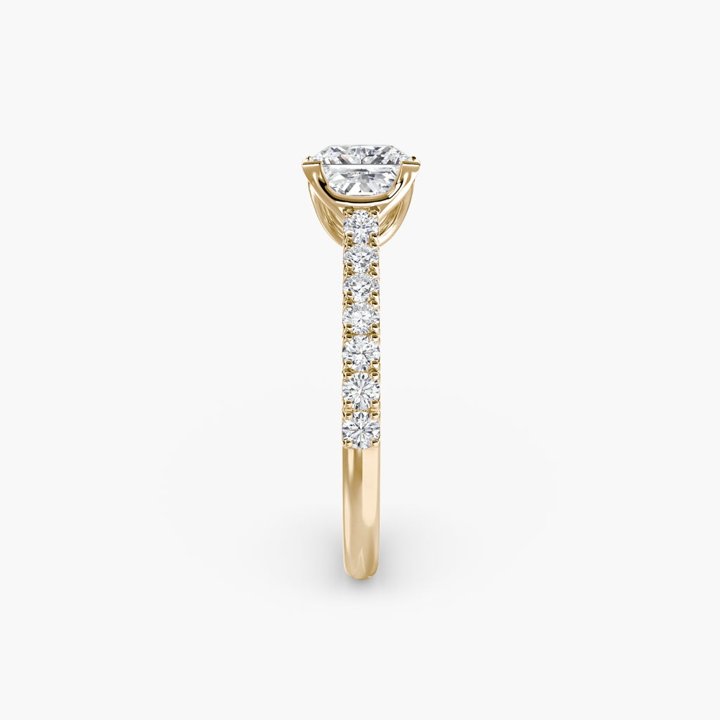 Gabriella Solitaire Diamond Ring with Side Stones