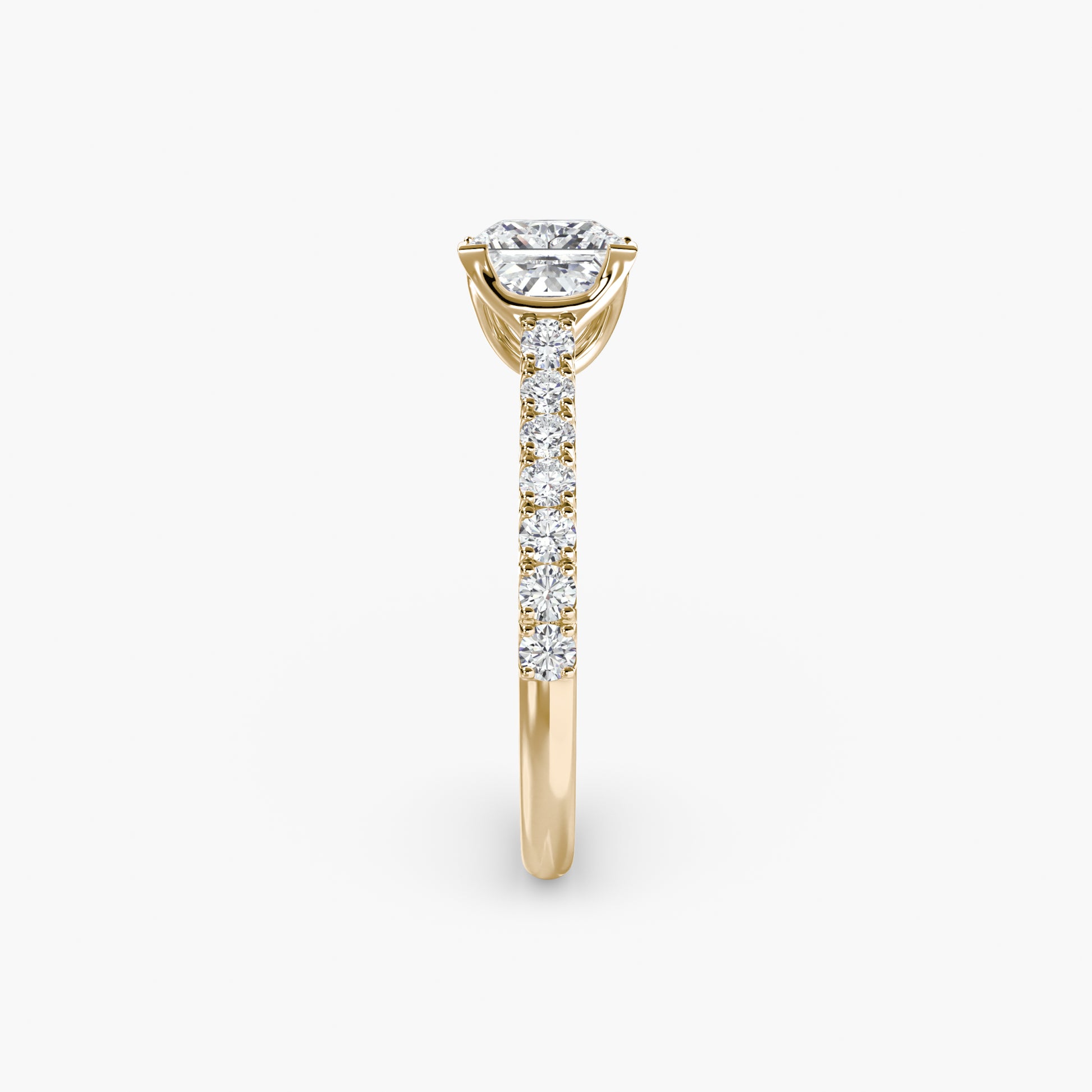 Gabriella Solitaire Diamond Ring with Side Stones