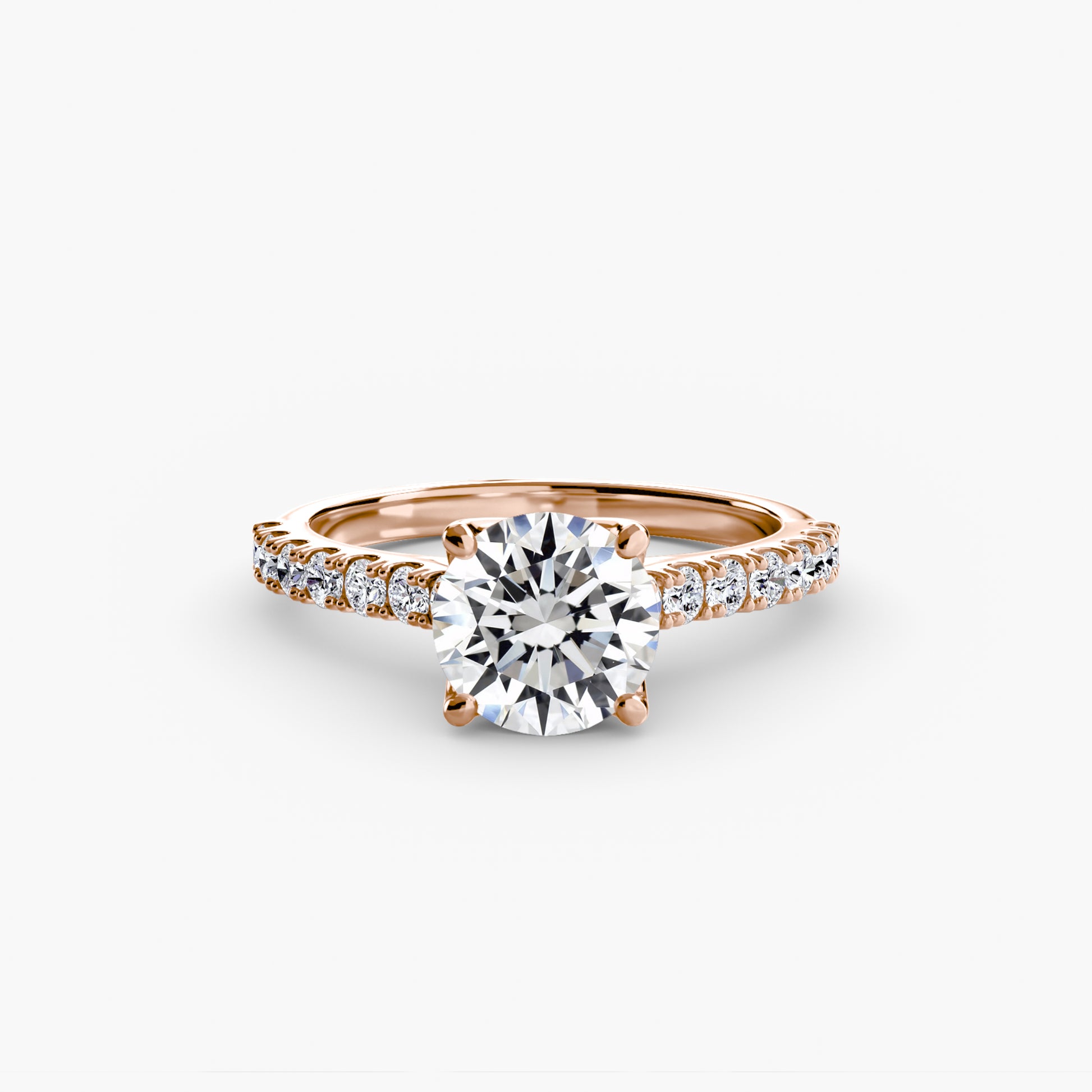 Gabriella Solitaire Diamond Ring with Side Stones