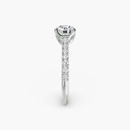 Gabriella Solitaire Diamond Ring with Side Stones