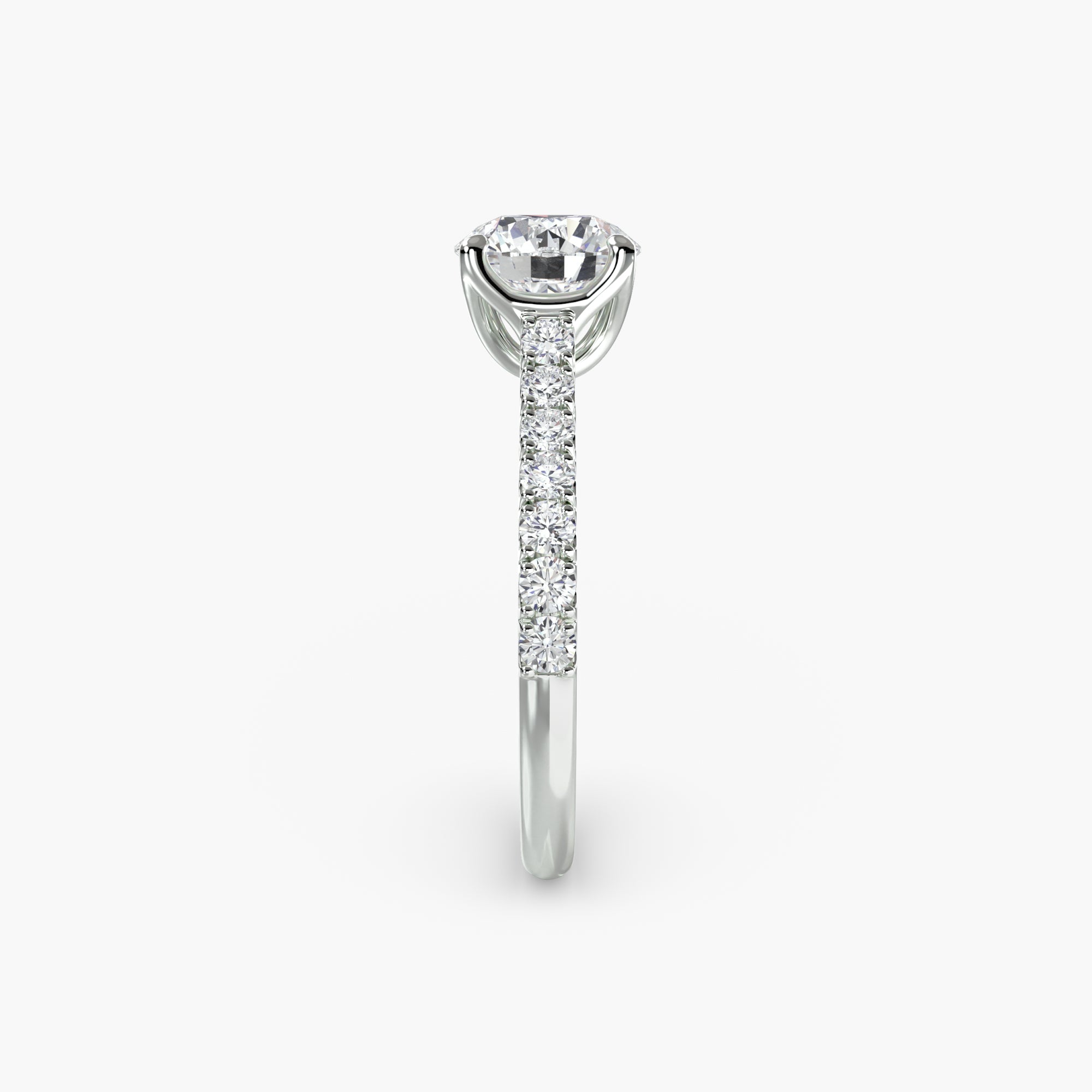 Gabriella Solitaire Diamond Ring with Side Stones