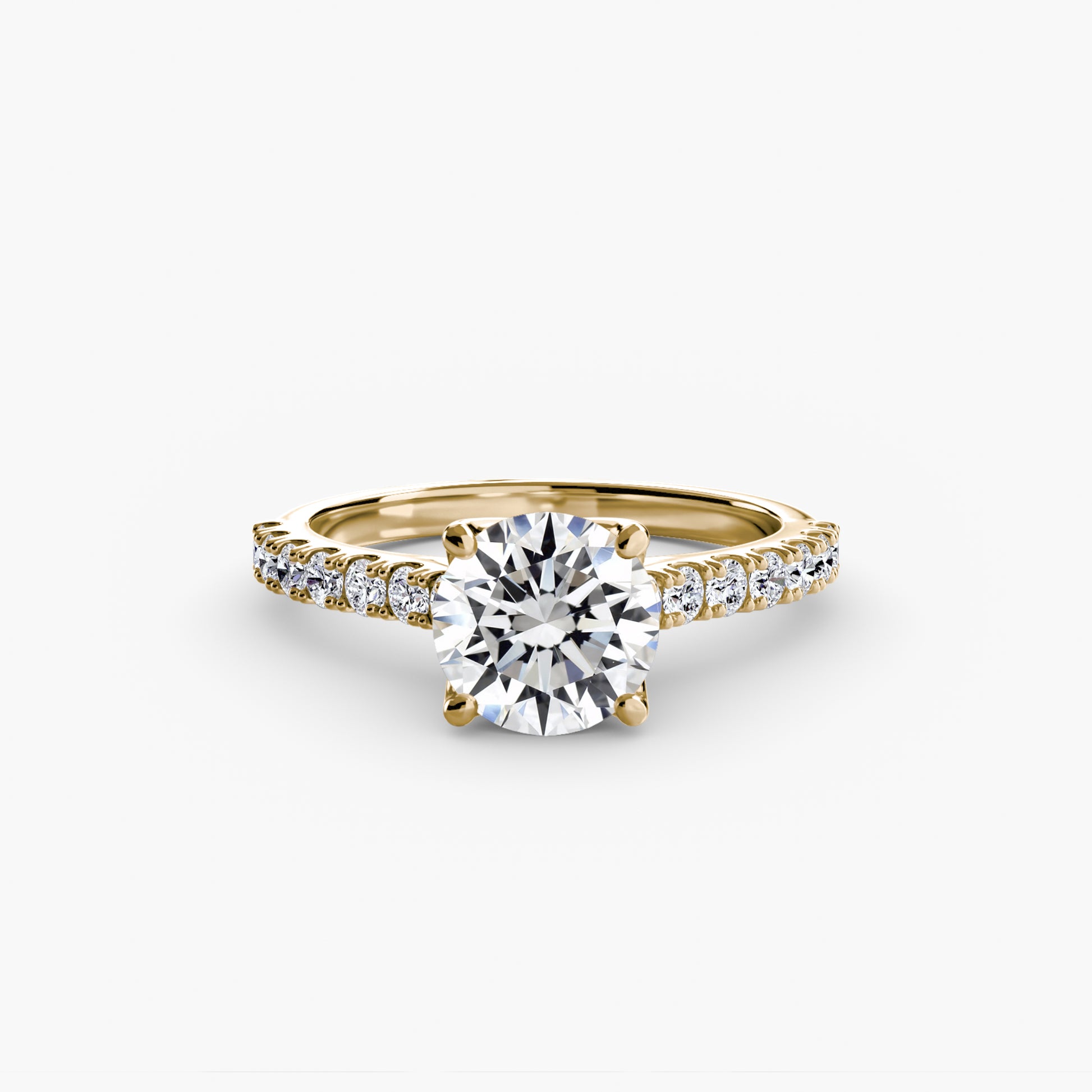 Gabriella Solitaire Diamond Ring with Side Stones