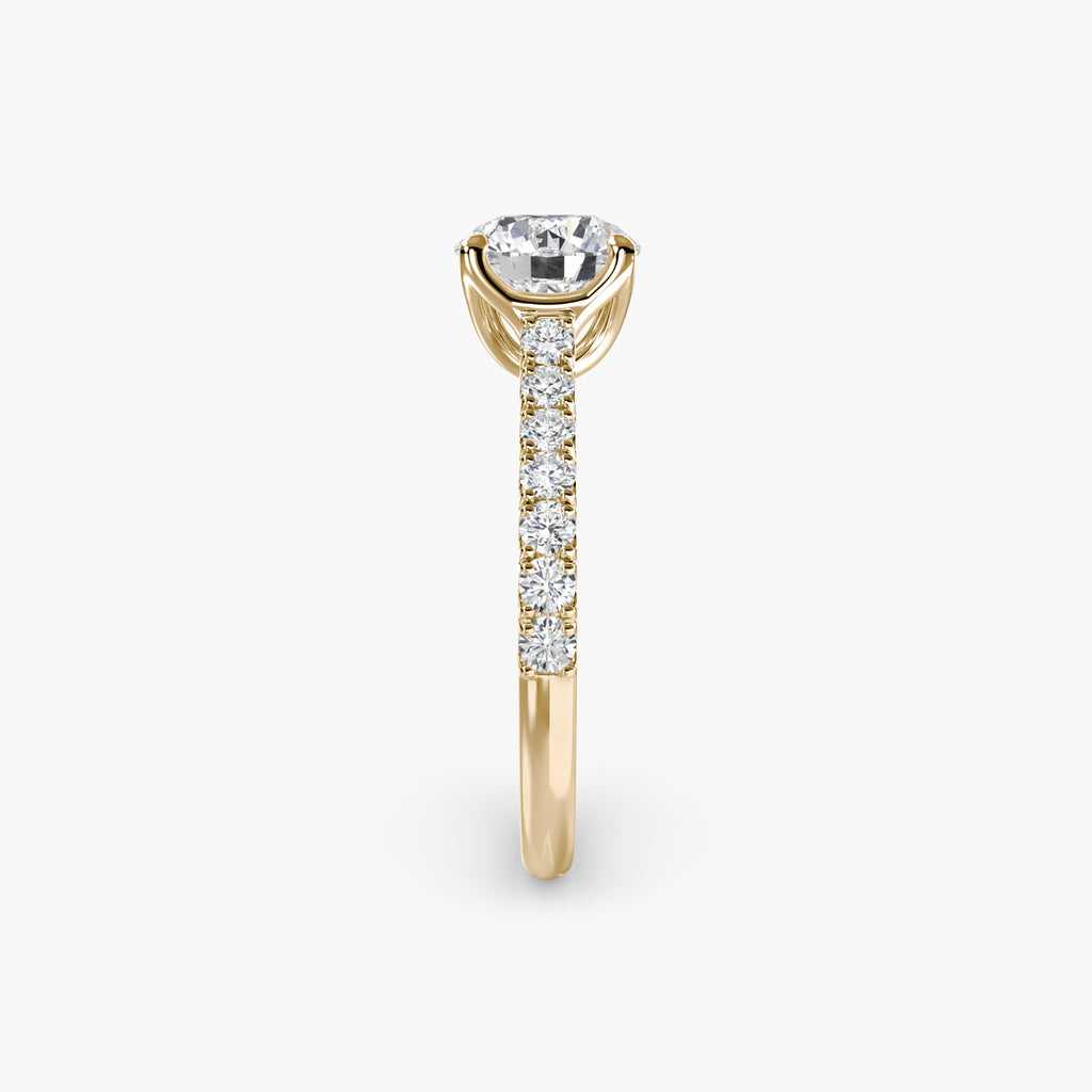 Gabriella Solitaire Diamond Ring with Side Stones