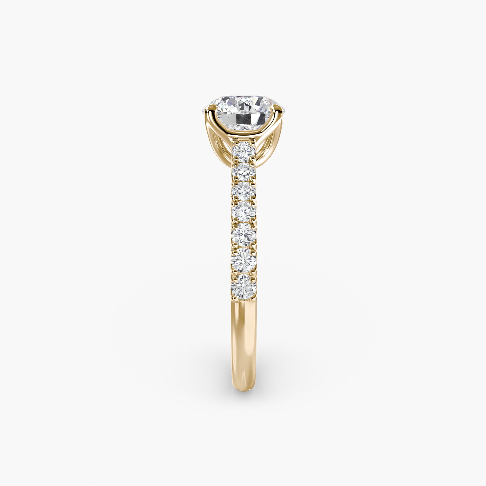 Gabriella Solitaire Diamond Ring with Side Stones