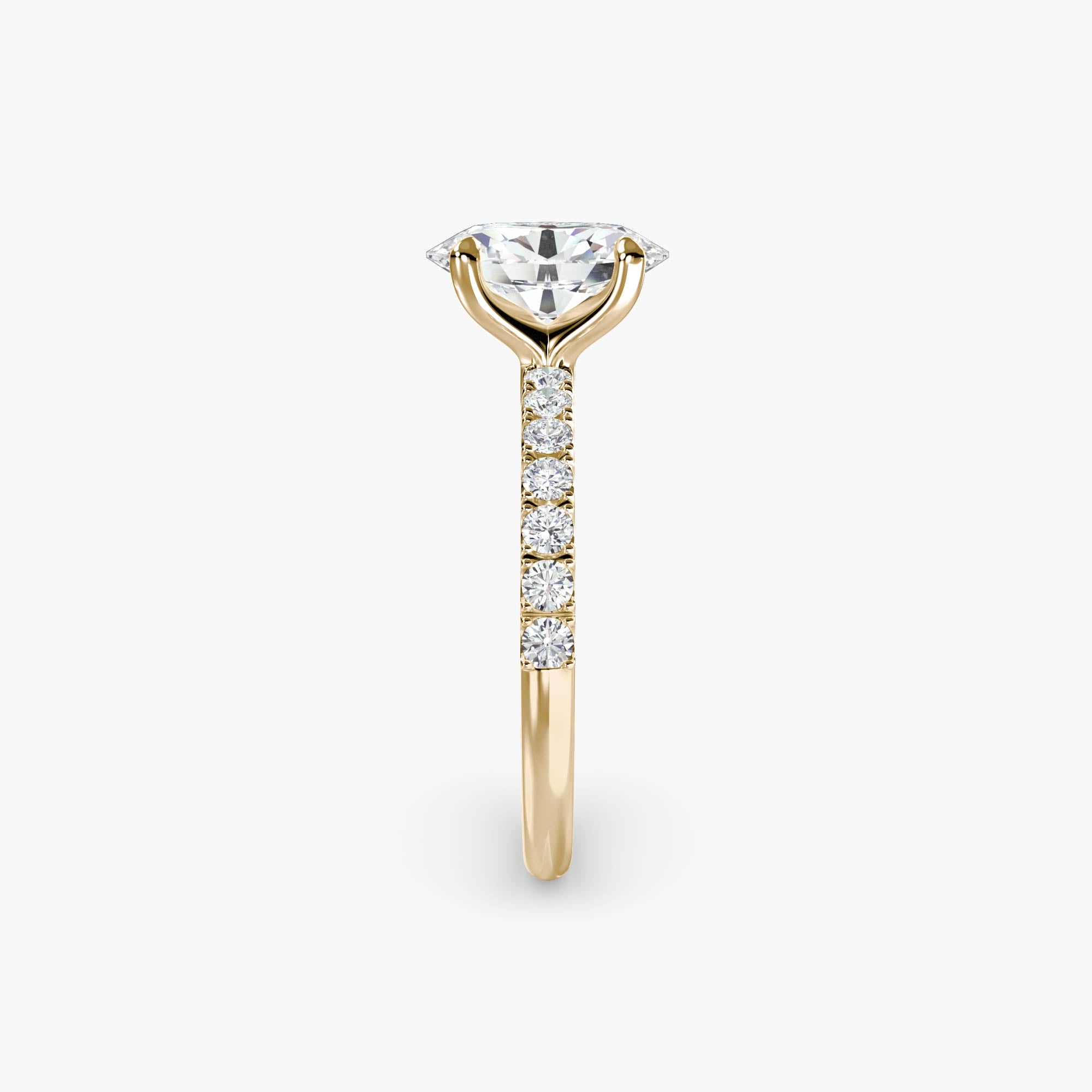 Jacqueline Solitaire Diamond Ring with Side Stones