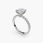 Jacqueline Solitaire Diamond Ring with Side Stones
