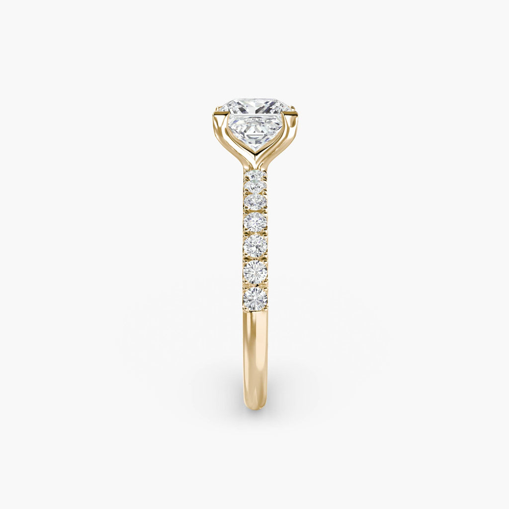 Jacqueline Solitaire Diamond Ring with Side Stones