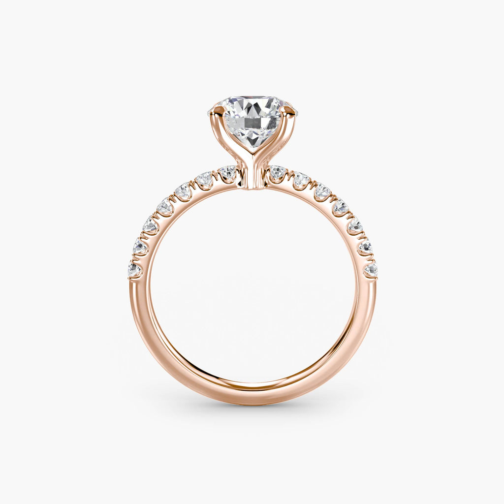 Jacqueline Solitaire Diamond Ring with Side Stones