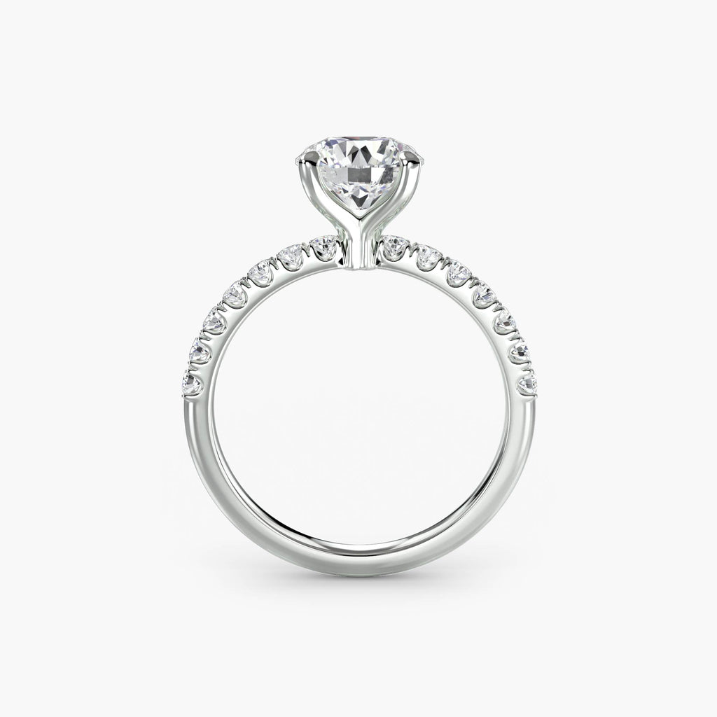 Jacqueline Solitaire Diamond Ring with Side Stones