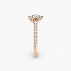 Caterina Solitaire Diamond Ring with Side Stones