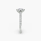 Caterina Solitaire Diamond Ring with Side Stones